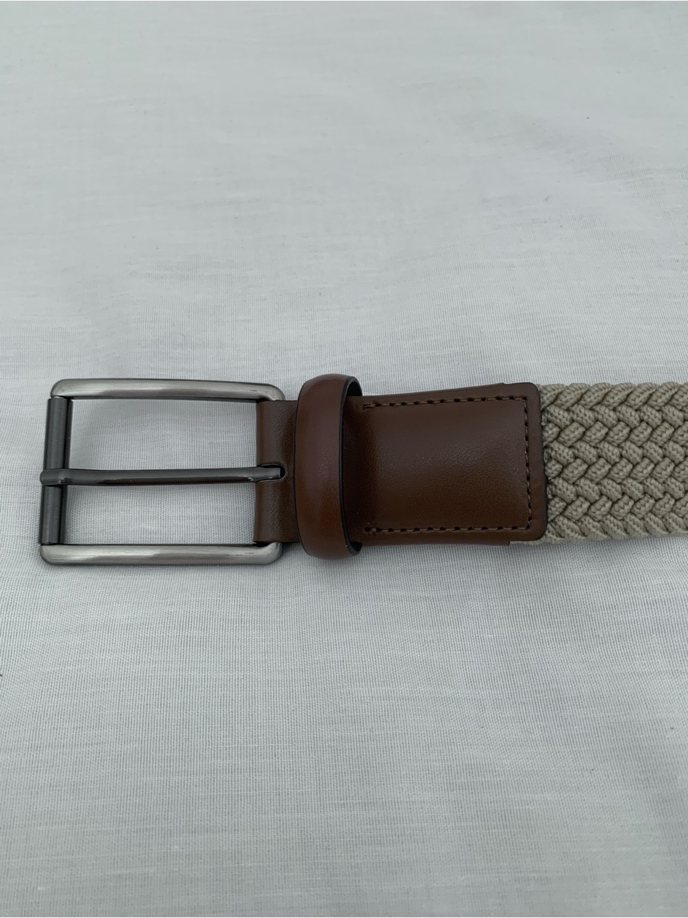 Grand Slam NWT Men's Braided Stretch Golf Belt Khaki Beige Tan Size 44 - Picture 5 of 5